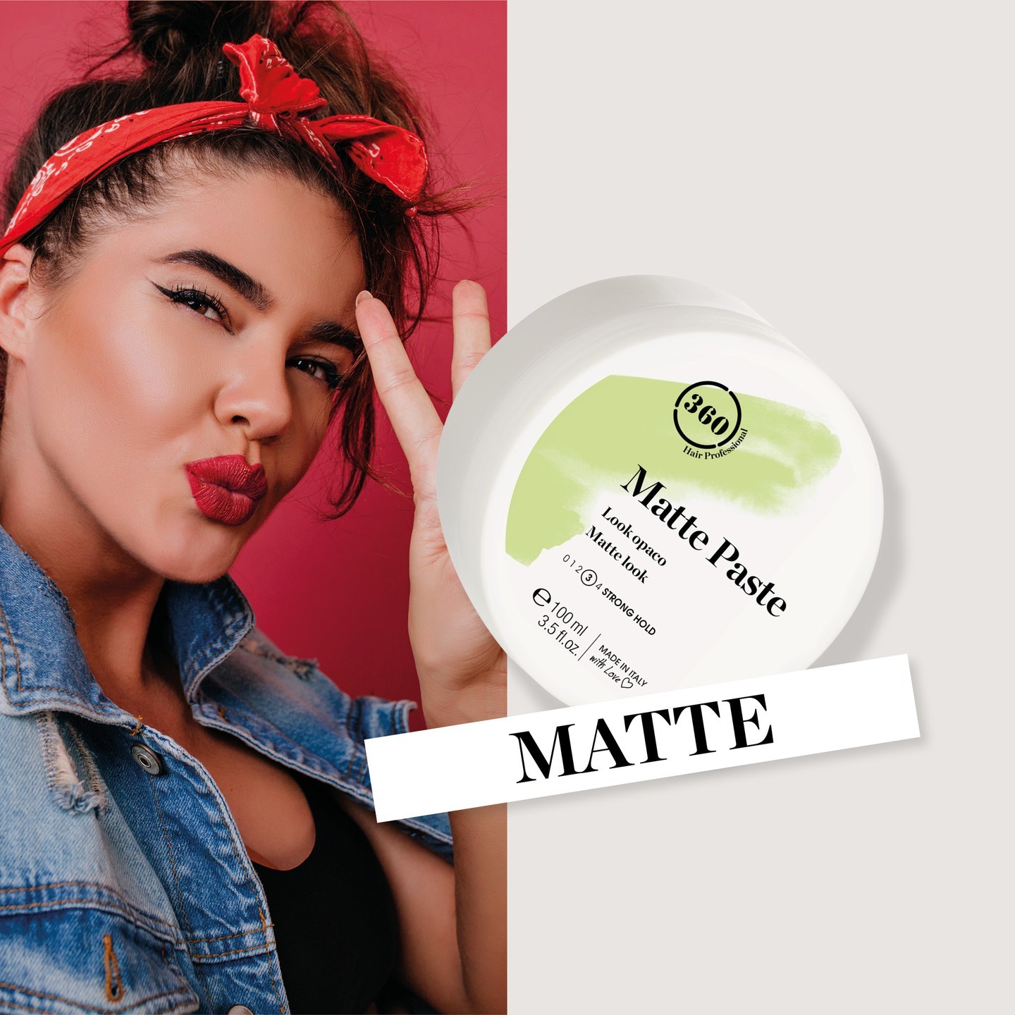 Texture and control with a glam effect… this is our MATTE paste!
.
.
.
Texture e tenuta con un effetto glam, grazie alla pasta opaca MATTE di 360!
.
.
.
#360hair #360hairprofessional
#360hairproducts
#madeinitalywithlove