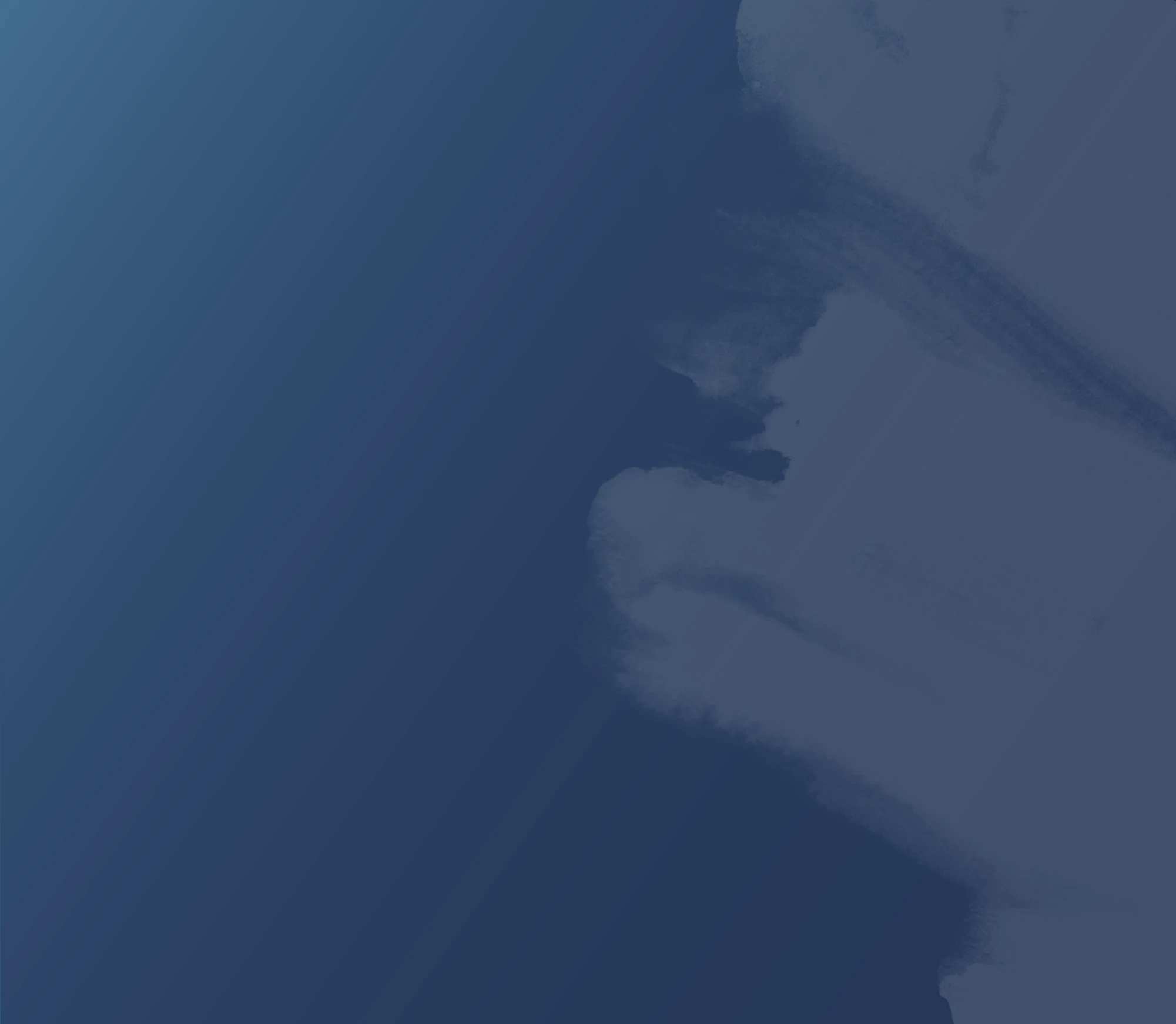 Deep blue textured background with smooth diagonal gradients and subtle painterly brush strokes.