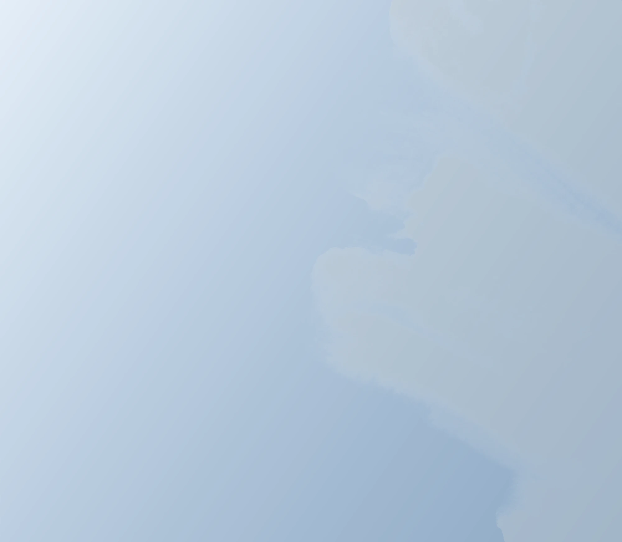 Soft abstract light blue background with subtle watercolor-style brush strokes and gentle tonal gradients.